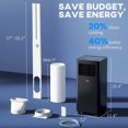 thumbnail image 3 of 10000 BTU Mobile Air Conditioner, 441 Sq. Ft., AC Unit with Dehumidifier, Sleep, 24H Timer On/Off, Window Kit, Black, 3 of 7