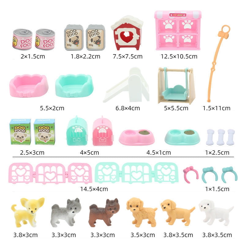 32 PCS Cats Realistic Pet Pretend Play Toys Pet Shop Educational