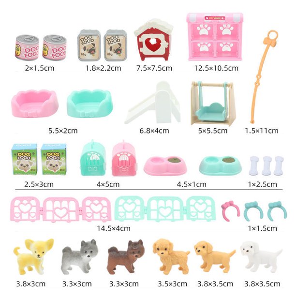 32 PCS Cats Realistic Pet Pretend Play Toys Pet Shop Educational PlaySet Toys Christmas Gift for