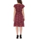 thumbnail image 3 of Vestido Midi de Invitada de Boda con Cuello Cuadrado y Mangas de Volante Floral para Mujeres INSPIRE CHIC en Burdeos Talla L, 3 of 6