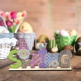 thumbnail image 4 of Adorno de Conejito de Pascua, 2 Piezas Decoraciones de Mesa de Pascua Letreros de Centro de Mesa de Madera Decoraciones de Mesa de Pascua Funcionalidad de Alta precisión, 4 of 8