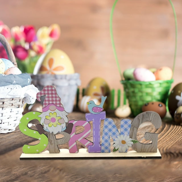 Wooden Centerpiece Signs,2Pcs Easter Table Decorations Easter Bunny Ornament Easter Table Decorations Professional Grade