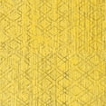 thumbnail image 1 of Ahgly Company Machine Washable Indoor Square Solid Yellow Modern Area Rugs, 6' Square, 1 of 4
