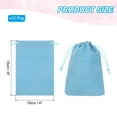 thumbnail image 2 of Uxcell Velvet Gift Bags 12Pcs 4 x 6" Velvet Drawstring Jewelry Bags for Wedding Party, Light Blue, 2 of 7