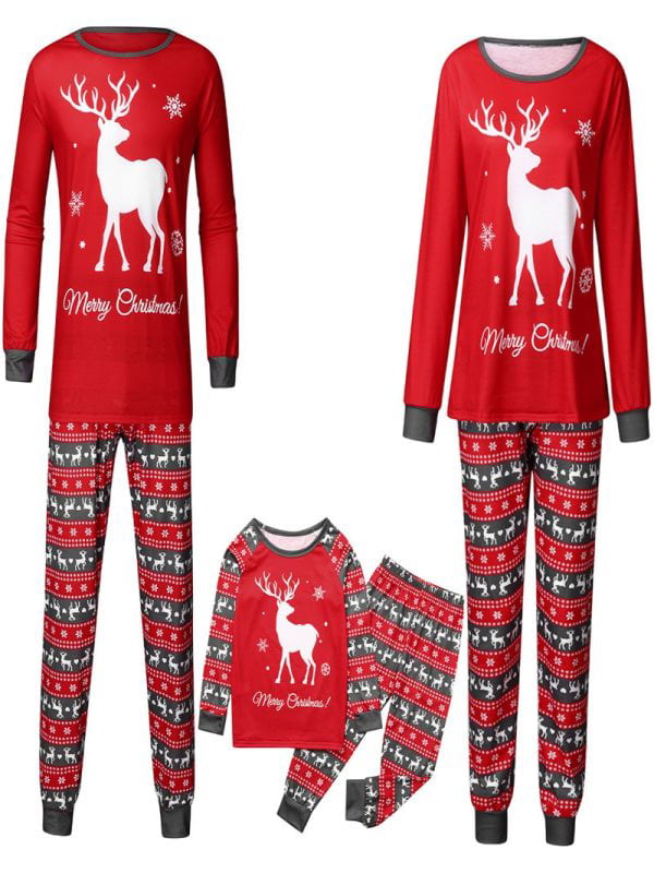 Esho - Family Matching Mom Dad Kids Baby Christmas Pajamas Sets Xmas ...