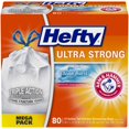 thumbnail image 1 of Hefty Sacs Poubelles de Cuisine Ultra Forts - Rafale Propre, 13 Gallons, 80 Comte 80 Nombre (Pack de 1), 1 of 8