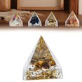 thumbnail image 2 of Red Agate Orgone Pyramid Healing Crystals Orgonite Pyramid Flower of Life Positive Energy Spiritual Reiki Gemstone Pyramid for Anti-Stress Inspirational Attracts Success Decor Gifts, 2 of 5