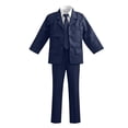 thumbnail image 2 of LIIPEE Formal Outfit Sets For Boys Solid Color Long Sleeve Jacket Vests Shirts Pants And Tie 5 Piece Set Kids Comfortable Suit Outfits,B, 2 of 2