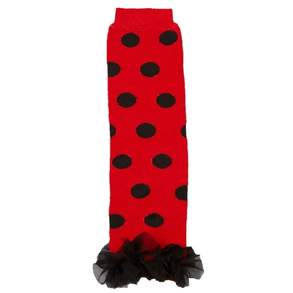 Wenchoice Red & Black Ladybug Chiffon Ruffle Leg Warmers One-Size