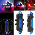 thumbnail image 2 of USB Bike Rear Light White LED Bicycle Taillight Mountain Bike Safety Warning Light Usb Recharegable Cycling Tail Lamp,Blue, 2 of 5