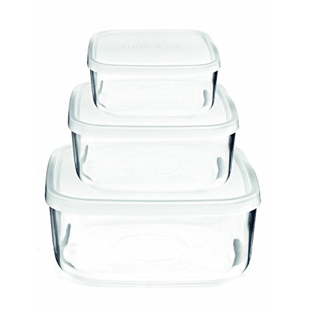 Bormioli Rocco Frigoverre Square Glass FoodStorage Containers with