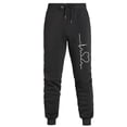 thumbnail image 1 of WEAIXIMIUNG Mens Compression Pants Men's Casual Long Pants Lace Up and Solid Color Sweatpants, 1 of 5