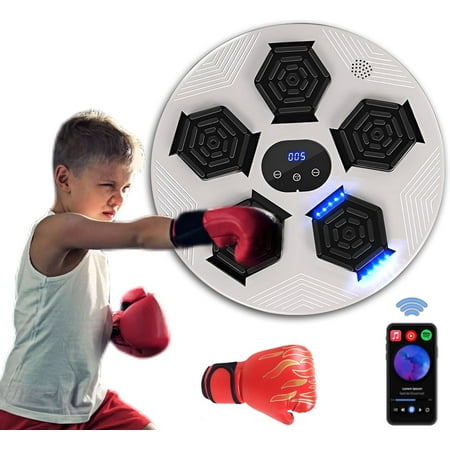 Annuodi Music Boxing Machine Electronic Boxing Training Equipment With Boxing Gloves Multi-Mode Training For Varied Workouts Boxing Punching Trainer For Boxing Training And Practice