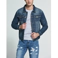 thumbnail image 4 of SSLR Men's Fleece Lined Denim Trucker Jacket Warm Denim Coat, 4 of 7