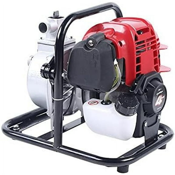 38cc 4 Stroke Water Transfer Pump 1-Inch Portable Gasoline Water Pump Single-cylinder Air-cooled High Pressure Lightweight Petrol Water Pump Drain A Pool Flood Irrigation Flooded Basement