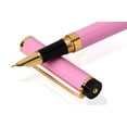 thumbnail image 3 of Pluma estilográfica Dryden Designs rosa, punta mediana fina, 24 cartuchos, 3 of 8