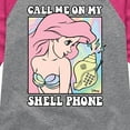 thumbnail image 3 of Disney Princess - Call Me On My Shell Phone - Toddler & Youth Girls Raglan Graphic T-Shirt, 3 of 5