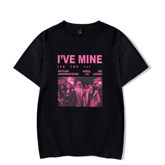IVE MINE The 1st World Tour Merch T-Shirt Tee Cosplay For Men/Women Summer Short sleeve Tshirt Kpop Top