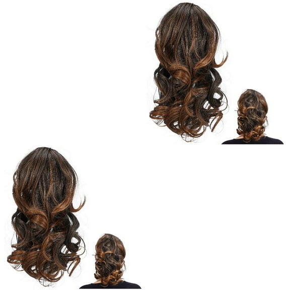 2 Pack Human Hair Extensions Drawstring Ponytail Wig Miss