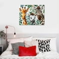 thumbnail image 5 of Patifu Zebra Giraffe Jungle Canvas Wall Art For Home Office Decor 16x12in, 5 of 6