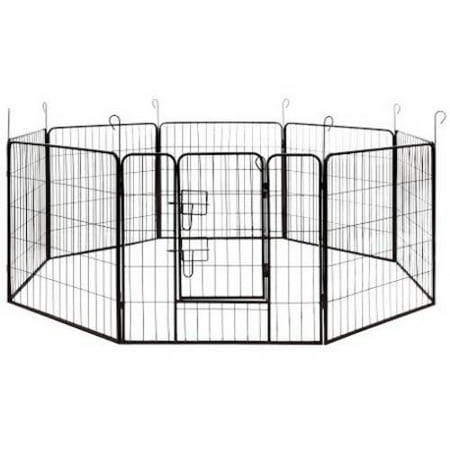 ALEKO DK32X32 Heavy Duty Pet Playpen Dog Kennel Pen Exercise Cage Fence, 8-Panel, 32