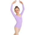 thumbnail image 2 of Girls' Solid Color Long Sleeved Round Neck Dance Practice Uniform Medium And Large Children's Jumpsuit, 2 of 7