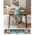 thumbnail image 3 of Ldtrchee Coastal Christmas Table Runner 72 Inches, Santa Beach Nautical Seaside Bed Runner Dresser Scarves Tabletop for Indoor Outdoor Parties/Ceremony/Banquet, 16" x 72", 3 of 8