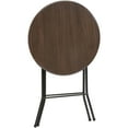 Mainstays 31" Round HighTop Folding Table, Walnut