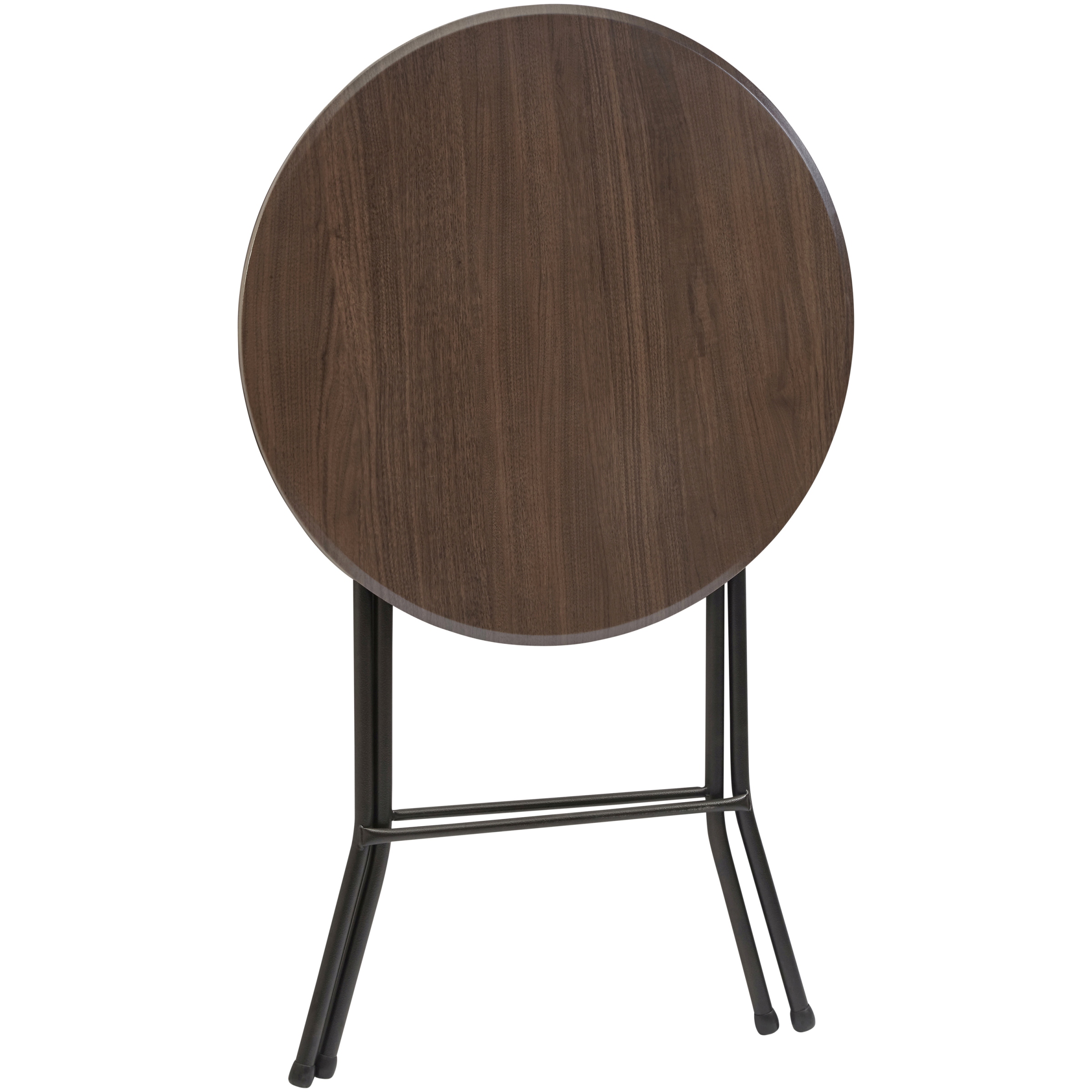 Mainstays 31-Inch Round High-Top Cocktail Folding Table, Walnut photo 4