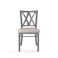 thumbnail image 2 of Amisco Washington Dining Chair - Cream Faux Leather / Metallic Grey Metal, 2 of 9