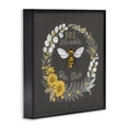 thumbnail image 2 of Stupell Industries Shabby Chic Bee Humble Be True Phrase Vintage Yellow Florals Black Framed Giclee Art, 12 x 12, by Deb Strain, 2 of 7