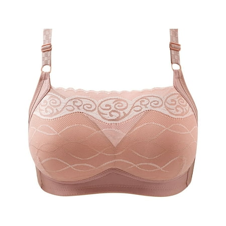 

KDDYLITQ Women Bras Push Up Bra 18 Hour Comfort Adjustable Straps Support Bralette Khaki 38