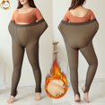 thumbnail image 2 of Pantimedias Térmicas Forradas Gruesas De Vellón Translúcido Invierno Cálidas Leggings Súper Elásticas Slim Talla Grandepangjing, 2 of 4