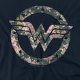 thumbnail image 3 of Dc Wonder Woman Floral Wonder Woman Logo Kids T Shirt (2) for Youth Toddler Boys and Girls, Navy, 3 of 5