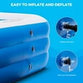 thumbnail image 3 of Inflatable Swimming Pool with Pool , 130" x 72" x 22" Full-Sized Large Inflatable Family Pool, Summer Water Party, Outdoor, Garden Backyard, Suitable for Adults, 3 of 5