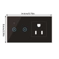 thumbnail image 4 of Naiovety Enchufe de pared inteligente enchufe de EE. UU. WiFi temporizador inalámbrico Control remoto interruptor de pantalla táctil toma de corriente Electrodomésticos TYPE3 NO3 Naiovety HA005243-05, 4 of 6