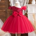 thumbnail image 4 of Sparkly Sequin Birthday Prom Outfit Toddler Princess Dress Fashion Ball Gown for Little Girls Sleeveless Mesh Gauze Dress Casual Party Tulle Sundress for Kid Fluffy Summer Dresses（1-6 Years）, 4 of 8