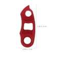 thumbnail image 2 of OULII Bike Tail Hook Parts for Mountain Riding Red Aluminum Alloy 1Pcs, 2 of 7