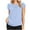 Light Blue, variant on VANLOFE O-Neck T-Shirts Light BlueRound-Neck Shirts Gift for Sister Women's Chiffon Solid Color Short Sleeve Round Neck Casual Shirt Short Sleeve Blouse