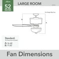 thumbnail image 4 of Hunter 52 inch Indoor Ceiling Fan with LED Light - Bronze Ceiling Fan with Pull Chain, For Bedroom, Living Room, or Kitchen, Standard Mount, No Remote, 5 Blades - Kenbridge 53376, Noble Bronze, 4 of 14