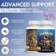 Vision Max + 20/20 Eye Supplement Combo Pack – Lutein & Zeaxanthin for Blue Light Defense, Eye Strain & Macular Support, 60 Capsules