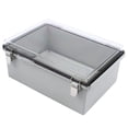 thumbnail image 7 of Miumaeov Junction Box, Hinged Cover Stainless Steel Latch Project Box Enclosure, ABS Plastic IP67 Waterproof Dustproof Electrical Project Case with 2 Cable Gland (13.8x9.8x5.9 inch), 7 of 7