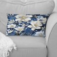 thumbnail image 4 of Designart "Frosty Floral Wonderland I" Floral Printed Throw Pillow, 4 of 5