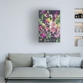 thumbnail image 2 of Trademark Fine Art Ania Zwara Pink Pansies On Dark Purple Canvas Wall Art, 2 of 4