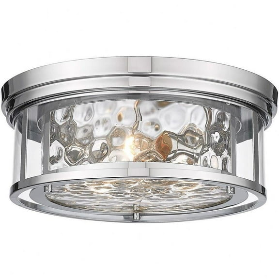 3 Light Flush Mount in Transitional Style-6.25 inches Tall and 16 inches Wide-Polished Nickel Finish Bailey Street Home 372-Bel-4619926