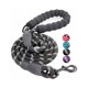 thumbnail image 1 of Correa de nailon ajustable de alta calidad para perros, negra, reflectante, 150 cm, para perros grandes o medianos, adecuada para trotar (negro) JAMW Sencillez, 1 of 5