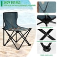 thumbnail image 4 of 600D Oxford Camping Chair Portable Foldable Chair Supports 220 lbs for Picnic, Fishing, Backpacking Snowman with A Christmas Hat, 4 of 8
