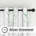 thumbnail image 5 of Lfeey Blackout Curtains Green Grey Tree Branch Printed Curtains for Bedroom Windows, Grommet Top Drapes 84 inch Length, 2 Panels, 5 of 7