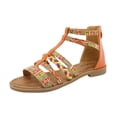 thumbnail image 2 of Sandalias de verano para mujer Sandalias planas sin cordones Zapatos romanos Sandalias informales con punta abierta Wmkox8yii nm7770, 2 of 3