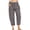 Gris, variante sur Innerwin Pantalons Capri à Cordon pour Femmes Pantalon d'Été Jambe Droite Bas Ample Bleu Marine 3TG